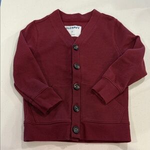 Old Navy Kids Maroon Button Down Cardigan